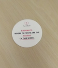White Pulpboard Coaster (PaceMate-Where Patients Are the Heartbeat Of Our Work) (Eaches)