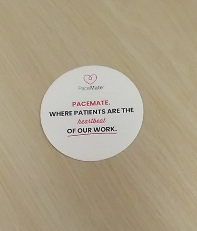 White Pulpboard Coaster (PaceMate-Where Patients Are the Heartbeat Of Our Work) (Eaches)