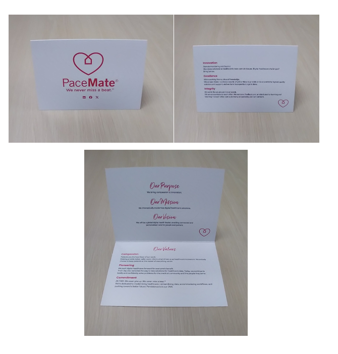 PaceMate 4 x 6 (Our Purpose-Mission-Vision-Values) Card  (Eaches)
