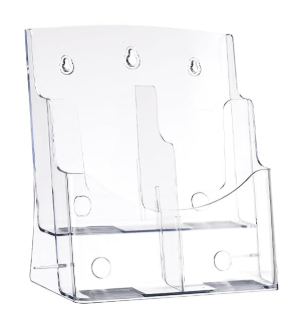 Acrylic 2 Tier Holder w Mounts 11x9x3 (Eaches)