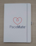 PaceMate White Journal Notebook - w/Logo (Eaches)