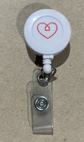 PaceMate Badge Holders White/w red heart logo (Eaches)