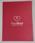 PaceMate Red Pocket-Folders w/logo (We never miss a beat) on front (Eaches)