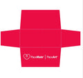 Red Stretch Table Cover w/White Logo (6' Fitted) (Eaches)