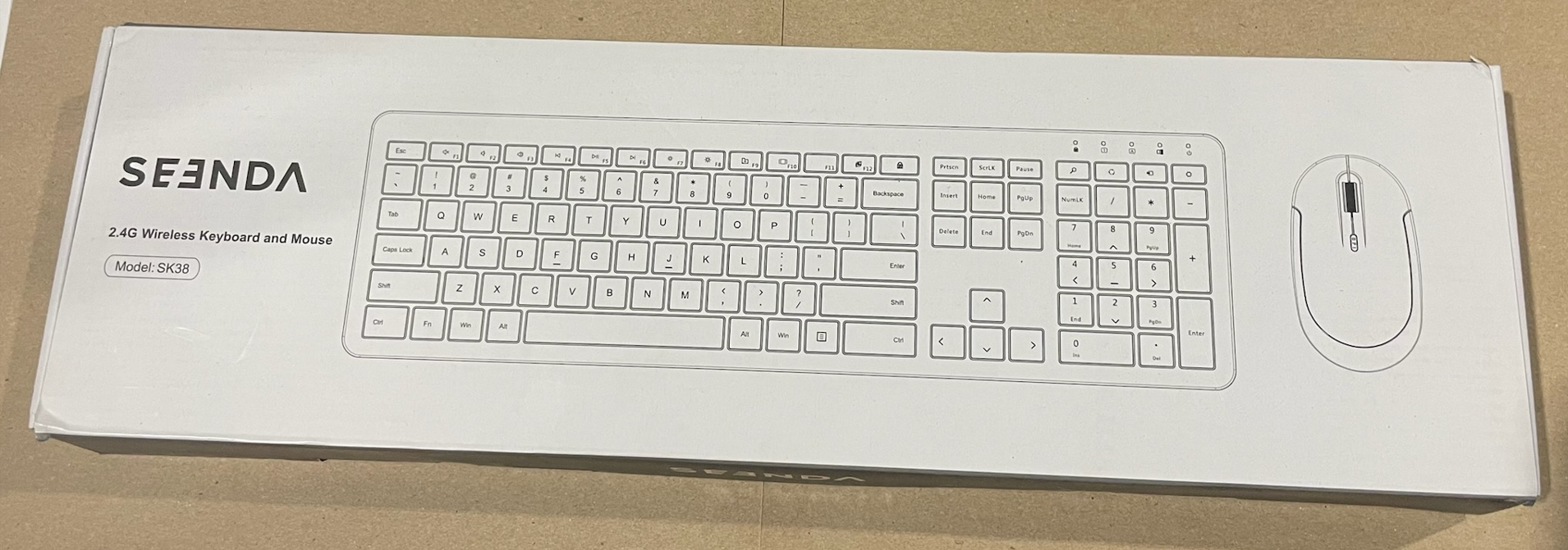 SEENDA - 2.4G Wireless Keyboard and Mouse (Eaches)