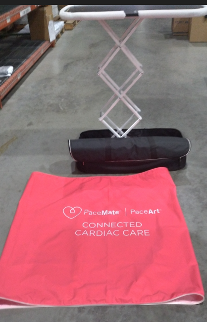 Display Popup Frame (81 x 15 x 43.5cm) w/Red PaceMate (Connected Cardiac Care) wrap banner in carrier bag (Eaches)