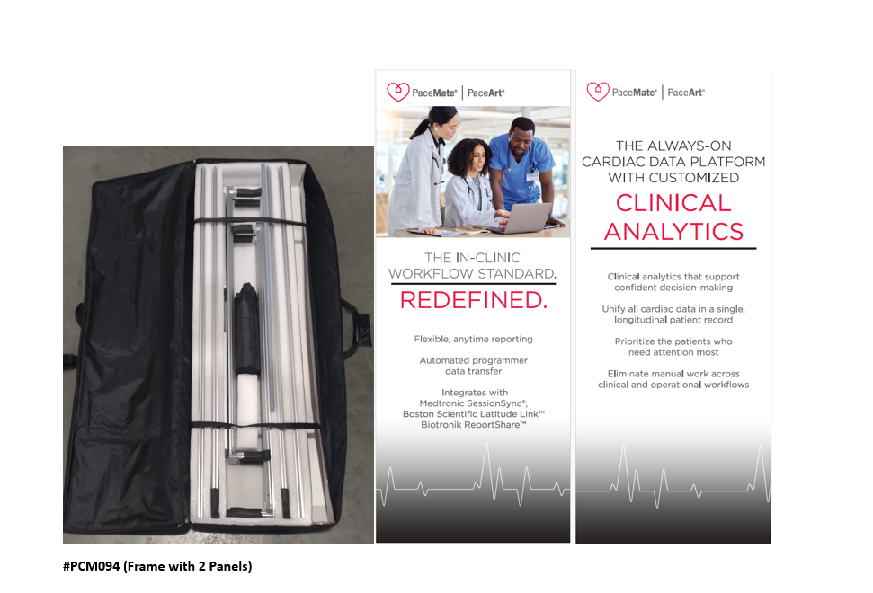 Fusion Glo Display Frame w/2 Panels (The In-Clinic Workflow Standard REDEFINED) (The Always-On Cardiac Data Platform with Customized Clinical Analytics) in carrier bag (Eaches)