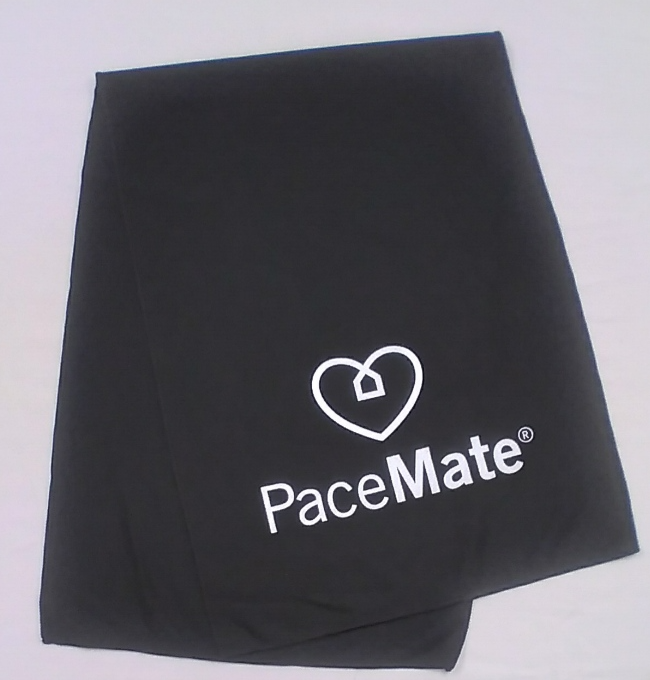 PaceMate - Black XL  34 inch Cooling Towel w/White Logo (Eaches)