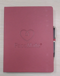 PaceMate Red Journal Notebook w/Logo and with Black/Gold Pen w/Gold Logo (Eaches)